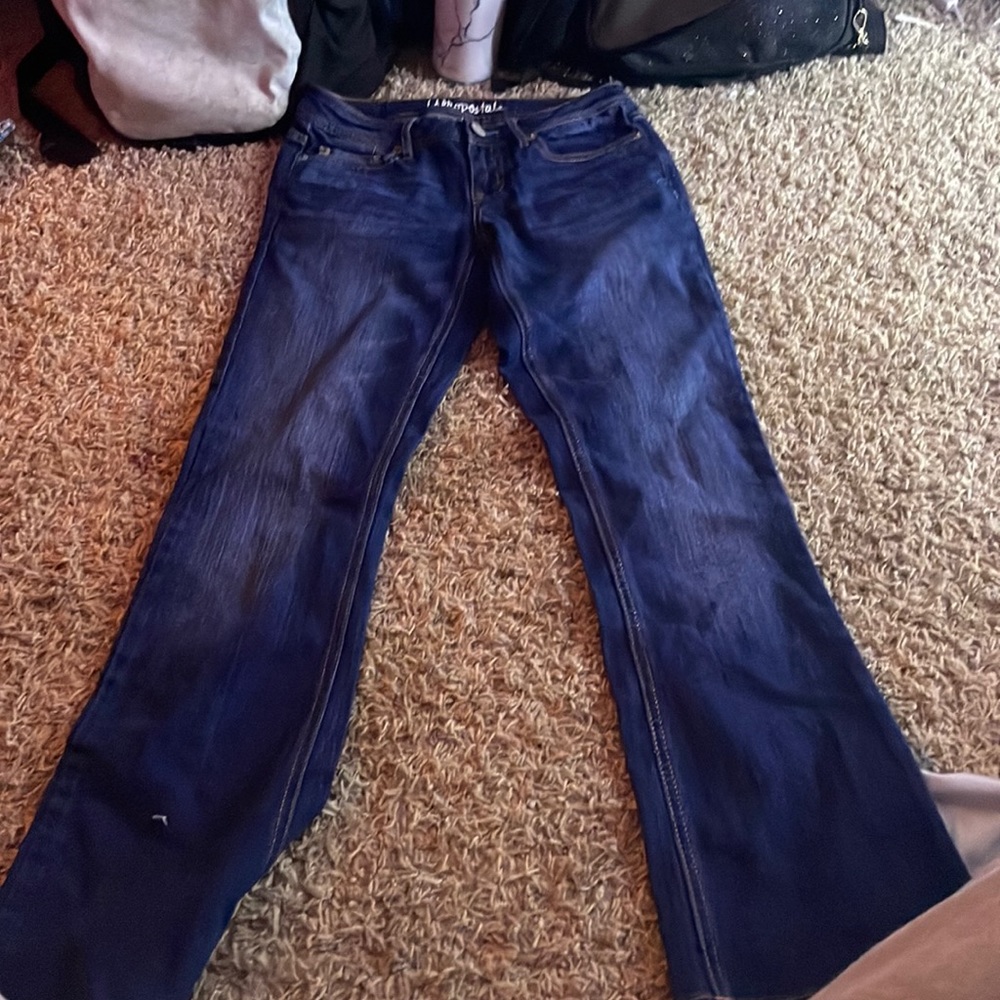 Dark blue bootcut jeans